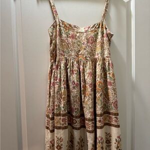 Natural Life Beige and Brown Floral Top